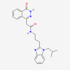 molecular formula C24H27N5O2 B11022334 2-(4-hydroxyphthalazin-1-yl)-N-{3-[1-(2-methylpropyl)-1H-benzimidazol-2-yl]propyl}acetamide 