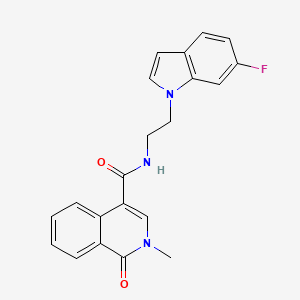 N-[2-(6-fluoro-1H-indol-1-yl)ethyl]-2-methyl-1-oxo-1,2-dihydroisoquinoline-4-carboxamide