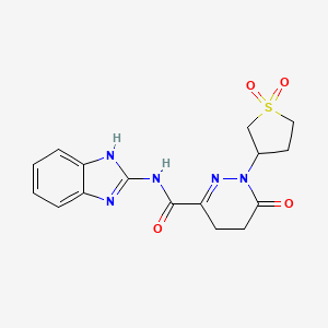 N-(1H-1,3-benzodiazol-2-yl)-1-(1,1-dioxo-1lambda6-thiolan-3-yl)-6-oxo-1,4,5,6-tetrahydropyridazine-3-carboxamide