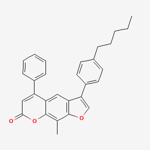 9-methyl-3-(4-pentylphenyl)-5-phenyl-7H-furo[3,2-g]chromen-7-one