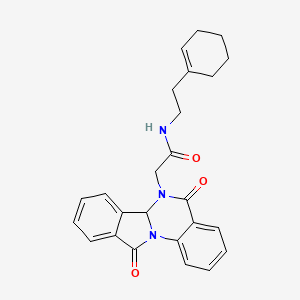 N-[2-(cyclohex-1-en-1-yl)ethyl]-2-(5,11-dioxo-6a,11-dihydroisoindolo[2,1-a]quinazolin-6(5H)-yl)acetamide