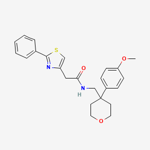 N-{[4-(4-methoxyphenyl)tetrahydro-2H-pyran-4-yl]methyl}-2-(2-phenyl-1,3-thiazol-4-yl)acetamide