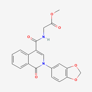 methyl N-{[2-(1,3-benzodioxol-5-yl)-1-oxo-1,2-dihydroisoquinolin-4-yl]carbonyl}glycinate