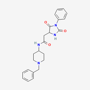 N-(1-benzylpiperidin-4-yl)-2-(2,5-dioxo-1-phenylimidazolidin-4-yl)acetamide