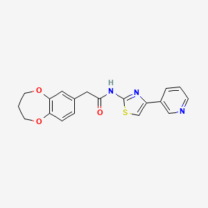 2-(3,4-dihydro-2H-benzo[b][1,4]dioxepin-7-yl)-N-(4-(pyridin-3-yl)thiazol-2-yl)acetamide