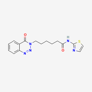 6-(4-oxo-1,2,3-benzotriazin-3(4H)-yl)-N-(1,3-thiazol-2-yl)hexanamide