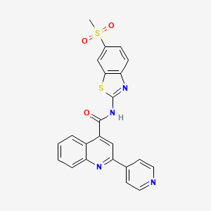 N-[(2Z)-6-(methylsulfonyl)-1,3-benzothiazol-2(3H)-ylidene]-2-(pyridin-4-yl)quinoline-4-carboxamide