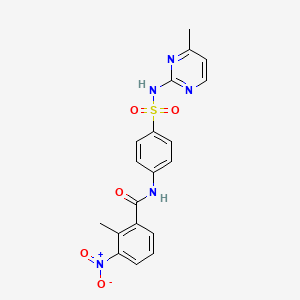 molecular formula C19H17N5O5S B11022477 2-methyl-N-{4-[(4-methylpyrimidin-2-yl)sulfamoyl]phenyl}-3-nitrobenzamide 