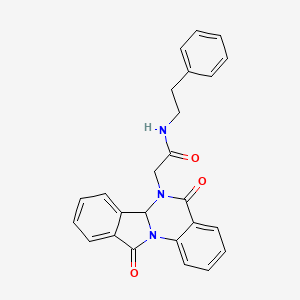 2-(5,11-dioxo-6a,11-dihydroisoindolo[2,1-a]quinazolin-6(5H)-yl)-N-(2-phenylethyl)acetamide