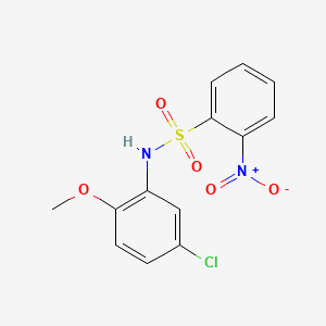 molecular formula C13H11ClN2O5S B11022504 N-(5-chloro-2-methoxyphenyl)-2-nitrobenzenesulfonamide 