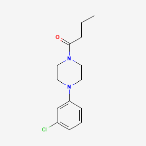 Piperazine, 1-(3-chlorophenyl)-4-(1-oxobutyl)-