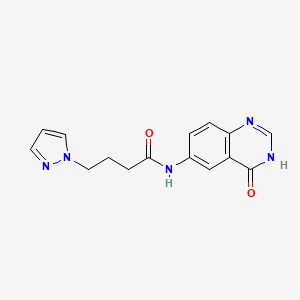 N-(4-oxo-3,4-dihydroquinazolin-6-yl)-4-(1H-pyrazol-1-yl)butanamide