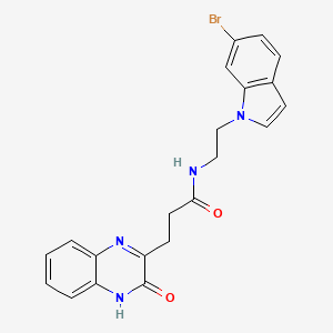 molecular formula C21H19BrN4O2 B11022536 N-[2-(6-bromo-1H-indol-1-yl)ethyl]-3-(3-hydroxyquinoxalin-2-yl)propanamide 