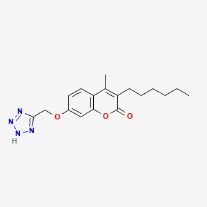 molecular formula C18H22N4O3 B11022549 3-hexyl-4-methyl-7-(1H-tetrazol-5-ylmethoxy)-2H-chromen-2-one 