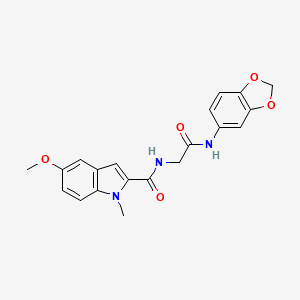 molecular formula C20H19N3O5 B11022562 N-[2-(1,3-benzodioxol-5-ylamino)-2-oxoethyl]-5-methoxy-1-methyl-1H-indole-2-carboxamide 