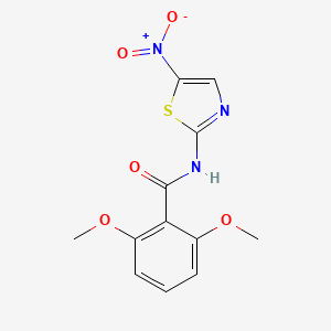 molecular formula C12H11N3O5S B11022590 2,6-dimethoxy-N-(5-nitro-1,3-thiazol-2-yl)benzamide 