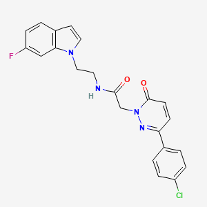 2-[3-(4-chlorophenyl)-6-oxo-1(6H)-pyridazinyl]-N-[2-(6-fluoro-1H-indol-1-yl)ethyl]acetamide