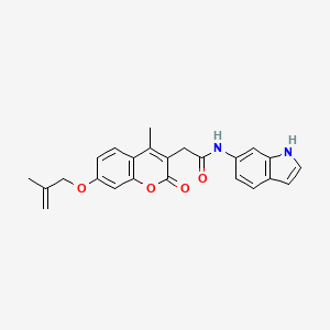 N-(1H-indol-6-yl)-2-{4-methyl-7-[(2-methylprop-2-en-1-yl)oxy]-2-oxo-2H-chromen-3-yl}acetamide