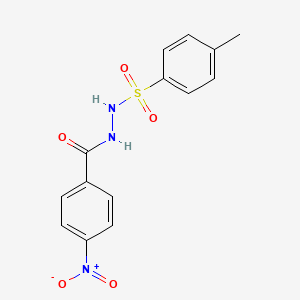 molecular formula C14H13N3O5S B11022616 N'-[(4-methylphenyl)sulfonyl]-4-nitrobenzohydrazide 