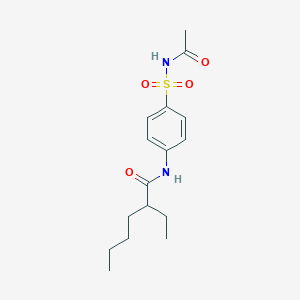 molecular formula C16H24N2O4S B11022643 N-[4-(acetylsulfamoyl)phenyl]-2-ethylhexanamide 