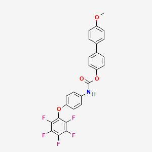 molecular formula C26H16F5NO4 B11022647 4'-Methoxy[1,1'-biphenyl]-4-yl [4-(pentafluorophenoxy)phenyl]carbamate CAS No. 5292-75-1