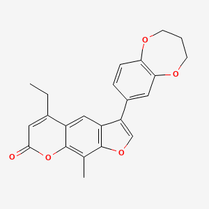 3-(3,4-dihydro-2H-1,5-benzodioxepin-7-yl)-5-ethyl-9-methyl-7H-furo[3,2-g]chromen-7-one