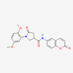 1-(2,5-dimethoxyphenyl)-5-oxo-N-(2-oxo-2H-chromen-6-yl)pyrrolidine-3-carboxamide