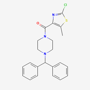 (2-Chloro-5-methyl-1,3-thiazol-4-yl)[4-(diphenylmethyl)piperazin-1-yl]methanone