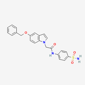 2-[5-(benzyloxy)-1H-indol-1-yl]-N-(4-sulfamoylphenyl)acetamide