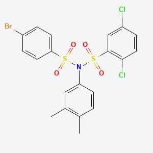 N-[(4-bromophenyl)sulfonyl]-2,5-dichloro-N-(3,4-dimethylphenyl)benzenesulfonamide