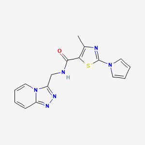 4-methyl-2-(1H-pyrrol-1-yl)-N-([1,2,4]triazolo[4,3-a]pyridin-3-ylmethyl)-1,3-thiazole-5-carboxamide