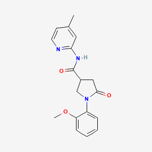 1-(2-methoxyphenyl)-N-(4-methylpyridin-2-yl)-5-oxopyrrolidine-3-carboxamide