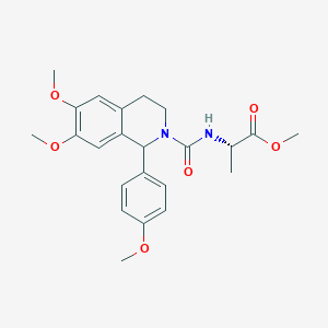 molecular formula C23H28N2O6 B11022792 methyl N-{[6,7-dimethoxy-1-(4-methoxyphenyl)-3,4-dihydroisoquinolin-2(1H)-yl]carbonyl}-L-alaninate 