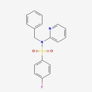 molecular formula C18H15FN2O2S B11022795 [(4-Fluorophenyl)sulfonyl]benzyl-2-pyridylamine CAS No. 330467-36-2