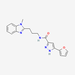 5-(furan-2-yl)-N-[3-(1-methyl-1H-benzimidazol-2-yl)propyl]-1H-pyrazole-3-carboxamide