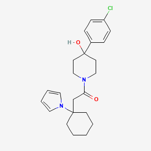 1-[4-(4-chlorophenyl)-4-hydroxypiperidin-1-yl]-2-[1-(1H-pyrrol-1-yl)cyclohexyl]ethanone