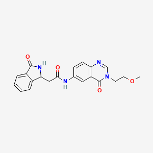 N-[3-(2-methoxyethyl)-4-oxo-3,4-dihydroquinazolin-6-yl]-2-(3-oxo-2,3-dihydro-1H-isoindol-1-yl)acetamide