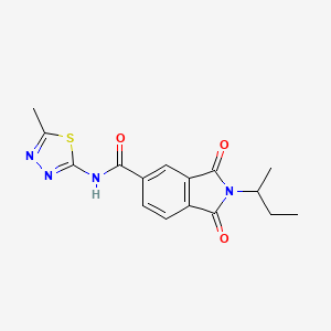 2-(butan-2-yl)-N-[(2E)-5-methyl-1,3,4-thiadiazol-2(3H)-ylidene]-1,3-dioxo-2,3-dihydro-1H-isoindole-5-carboxamide