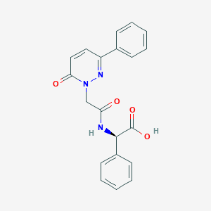 (2R)-{[(6-oxo-3-phenylpyridazin-1(6H)-yl)acetyl]amino}(phenyl)ethanoic acid