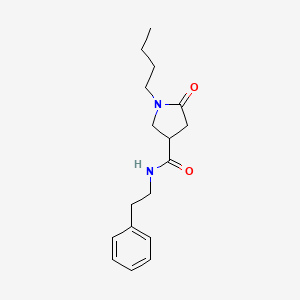 1-butyl-5-oxo-N-(2-phenylethyl)pyrrolidine-3-carboxamide