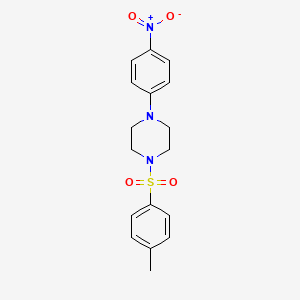 molecular formula C17H19N3O4S B11022885 1-[(4-Methylphenyl)sulfonyl]-4-(4-nitrophenyl)piperazine CAS No. 16264-09-8