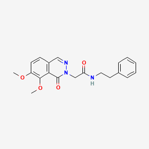 molecular formula C20H21N3O4 B11022910 2-[7,8-dimethoxy-1-oxo-2(1H)-phthalazinyl]-N-phenethylacetamide 