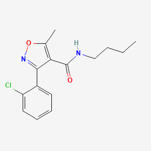 molecular formula C15H17ClN2O2 B11022914 N-butyl-3-(2-chlorophenyl)-5-methyl-1,2-oxazole-4-carboxamide 