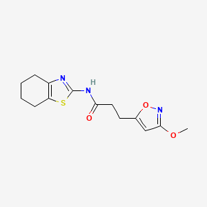 3-(3-methoxyisoxazol-5-yl)-N-(4,5,6,7-tetrahydrobenzo[d]thiazol-2-yl)propanamide