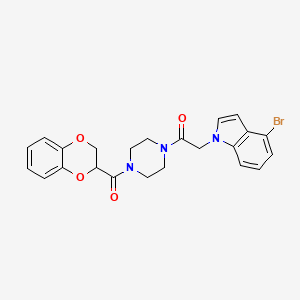 2-(4-bromo-1H-indol-1-yl)-1-[4-(2,3-dihydro-1,4-benzodioxin-2-ylcarbonyl)piperazin-1-yl]ethanone