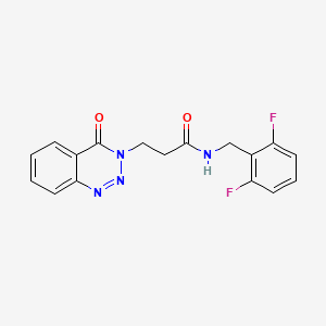 molecular formula C17H14F2N4O2 B11022948 N-(2,6-difluorobenzyl)-3-(4-oxo-1,2,3-benzotriazin-3(4H)-yl)propanamide 