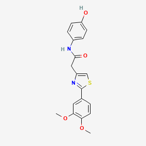 2-[2-(3,4-dimethoxyphenyl)-1,3-thiazol-4-yl]-N-(4-hydroxyphenyl)acetamide