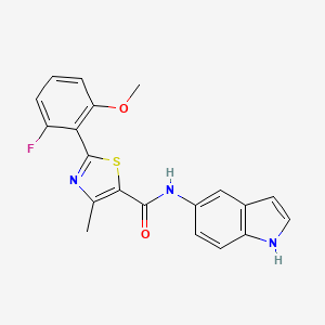 2-(2-fluoro-6-methoxyphenyl)-N-(1H-indol-5-yl)-4-methyl-1,3-thiazole-5-carboxamide