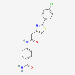 4-({[2-(4-Chlorophenyl)-1,3-thiazol-4-yl]acetyl}amino)benzamide