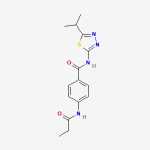 N-(5-isopropyl-1,3,4-thiadiazol-2-yl)-4-(propionylamino)benzamide